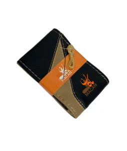 دور فرمان مشکی نوار کرم طرح D | روکش مرکزی بیاتی