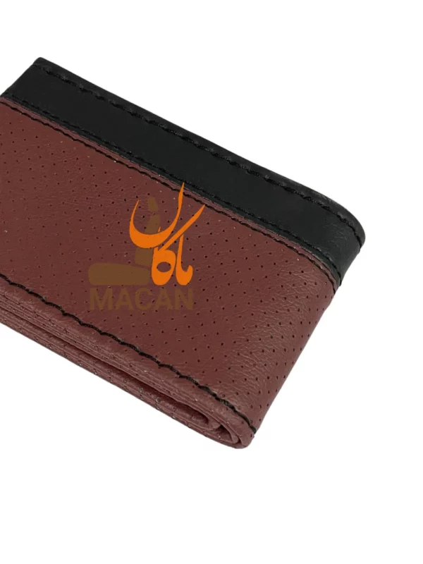 دور فرمان زرشکی نوار مشکی طرح کلاسیک - کد: 40001