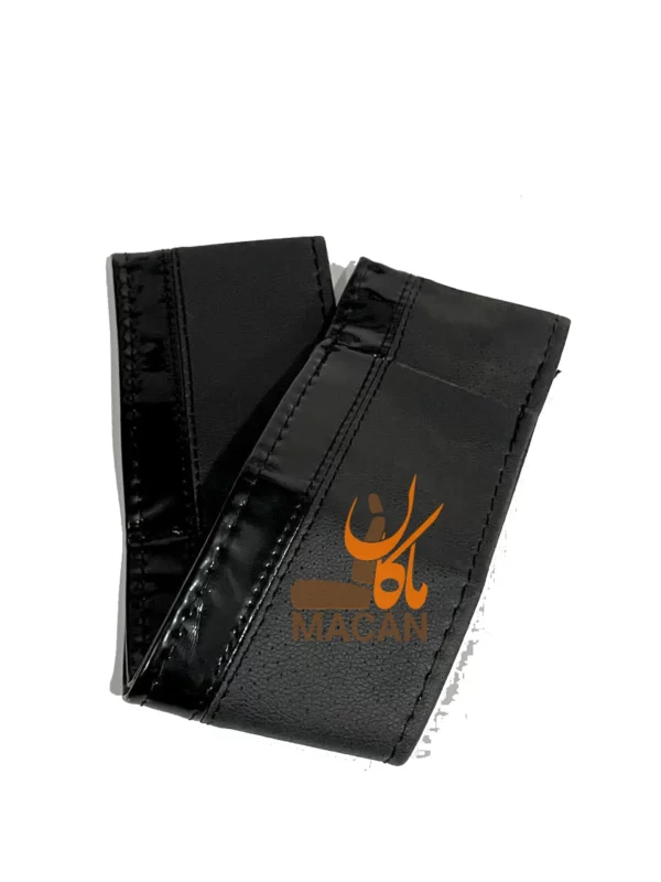 دور فرمان مشکی با نوار پیانویی طرح کلاسیک - کد: 40010