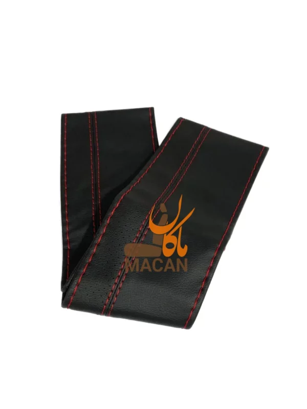 دور فرمان مشکی دوخت قرمز طرح کلاسیک - کد: 40015